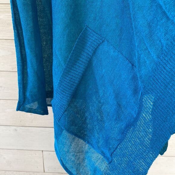 Jennifer Lopez Open Front Blue Knit Sweater Cardigan size XL NWT - Picture 6 of 6